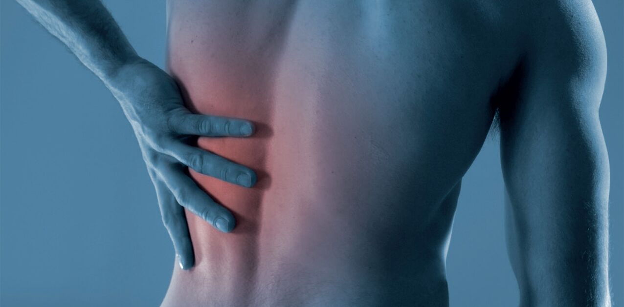 back pain in the lumbar region